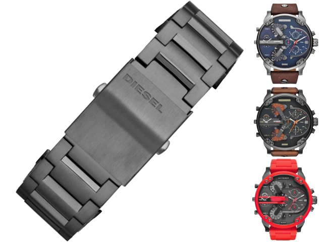 Oryginalna bransoleta Diesel Mr Daddy 2.0 DZ7315 DZ7314 DZ7348 DZ7332 DZ7370 szara 28mm